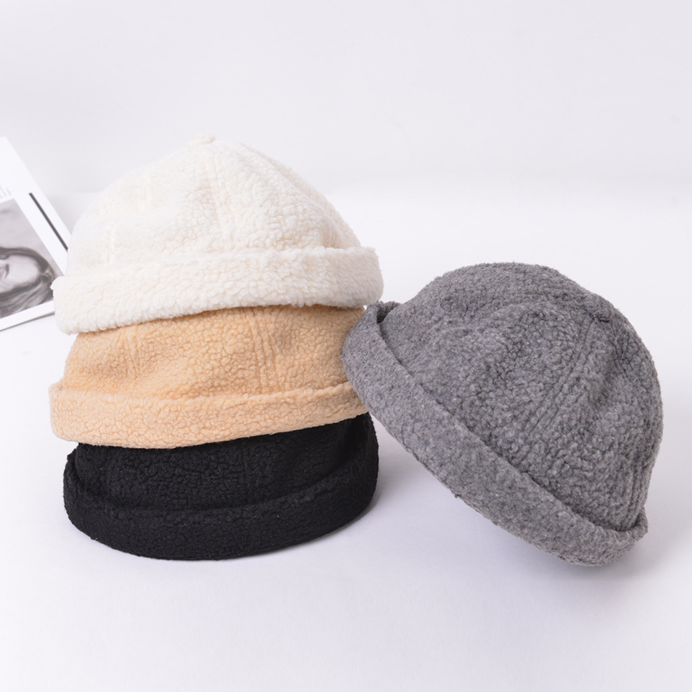 New style lamb down landlord hat woman autumn winter corniness warm skin hat Student couple sailor yuppie hat winter hat
