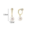 Unique design of pearl-like earrings, new ear clips, no ear holes, silicone earrings, women's light luxury and high-end earrings Item Picture