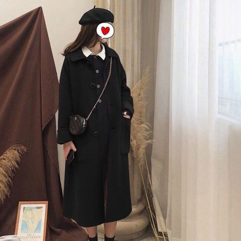 女式毛呢外套实物图