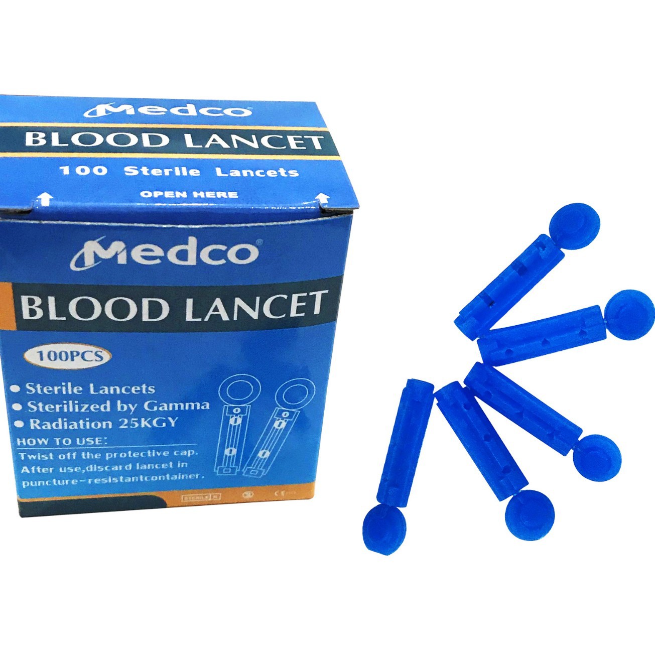 Foreign trade exclusive plastic-handled medical disposable peripheral blood collection needle, English packaging, home sterile portable blood collection needle details Picture