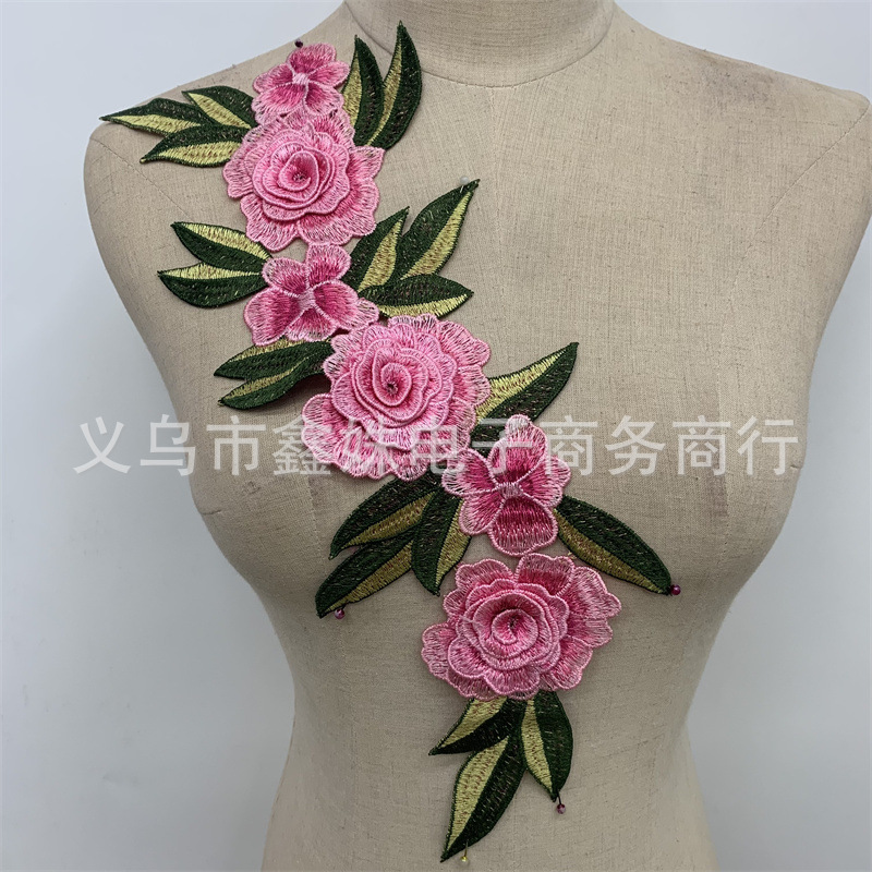 Embroidery three-dimensional embroidery wedding dress cheongsam clothing accessories and accessories Specification image
