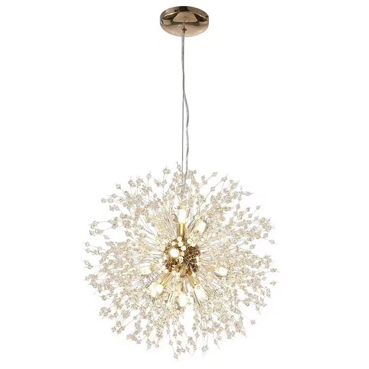 Light Luxury Living Room Chandelier Bedroom Light Crystal Light Modern Simple Nordic Firefly Net Red Restaurant Light Dandelion Application Scenario