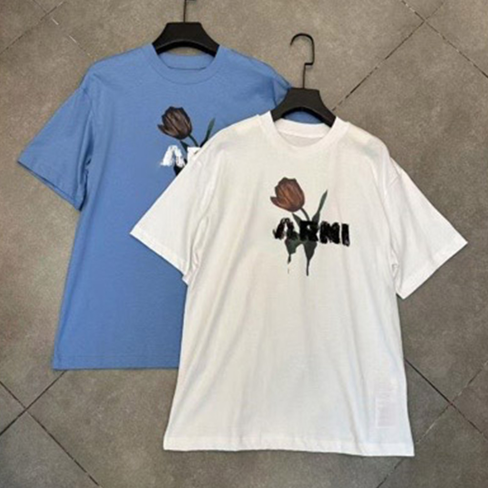 2025年短袖t恤女夏季新款潮牌MAR*郁金香印花圆领T恤