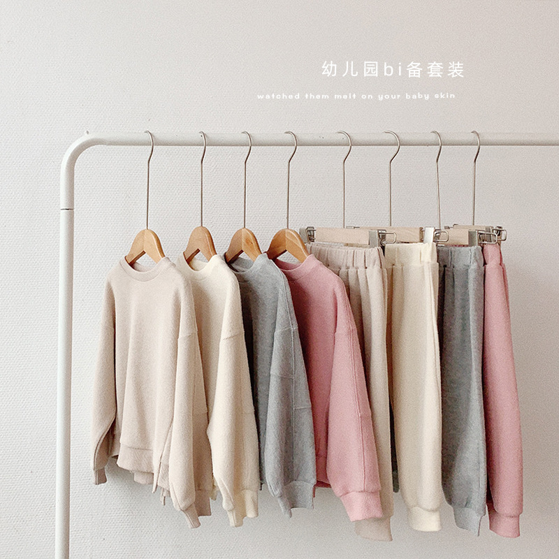 Spring and Autumn long-sleeved suits for boys and girls 2022 New stylish children's clothes, Korean-style girls' two-piece sports set details Picture