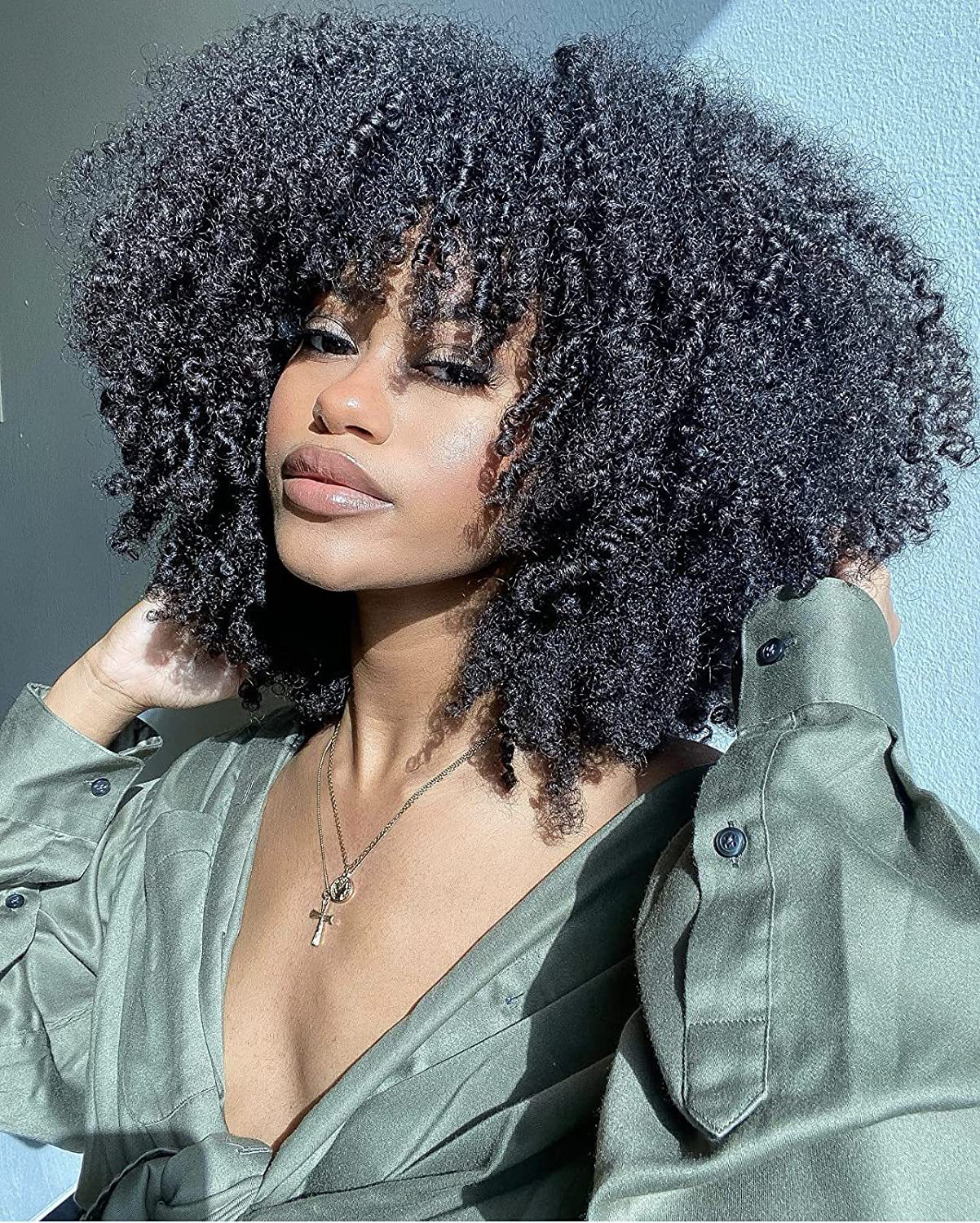 欧美假发非洲小卷发黑人假发蓬松爆炸头假发头套African wig