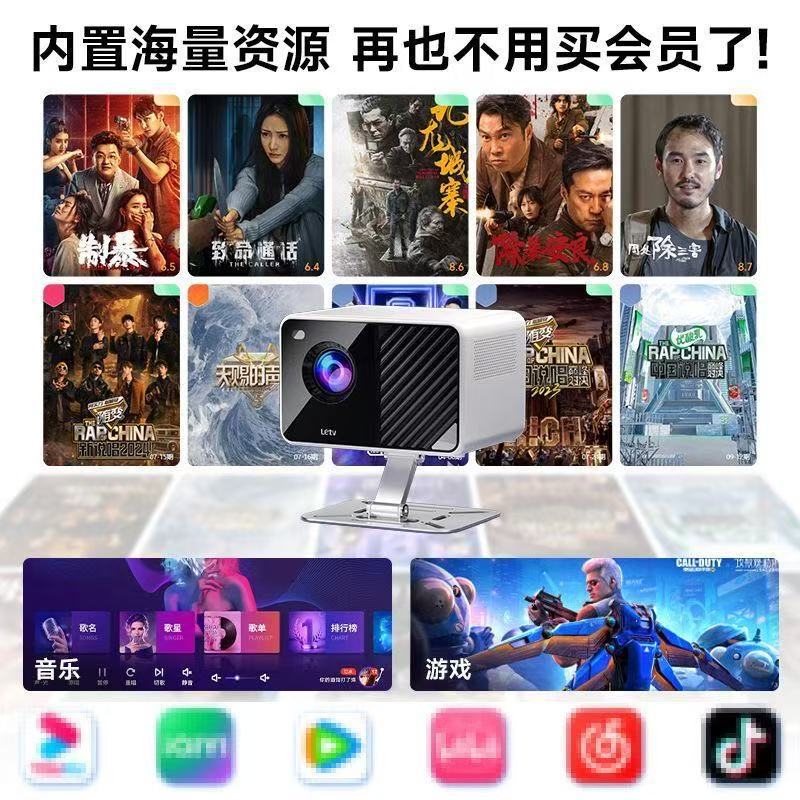Letv pan-tilt projector ultra-high-definition 5G dual-band portable projector for homestay, hotel and home theater screen projection Application Scenario