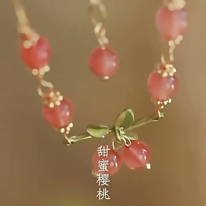 Nuevo mori atadura cereza pulsera ancient bellflower orchid pequeño fresco temperamento versátil nicho mori atadura pulsera mejor amigo decoración de la mano details Picture