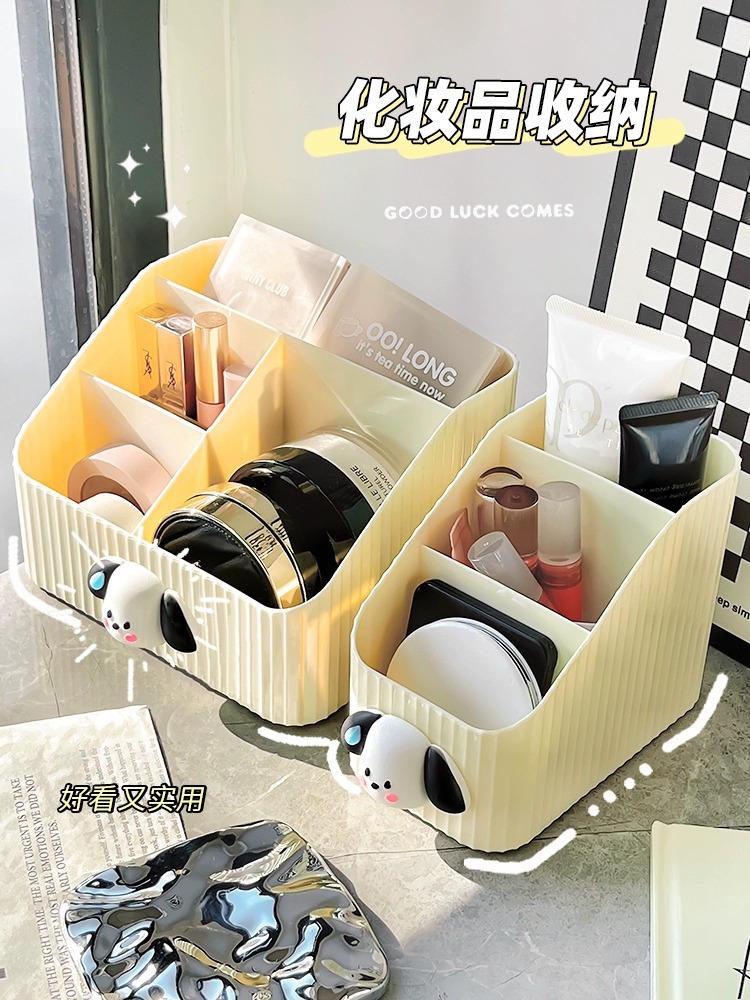 Cosmetics Storage Box Desktop Dresser Lipstick Makeup Brush Holder Acrylic Large Capacity Skin Care Shelf Application Scenario