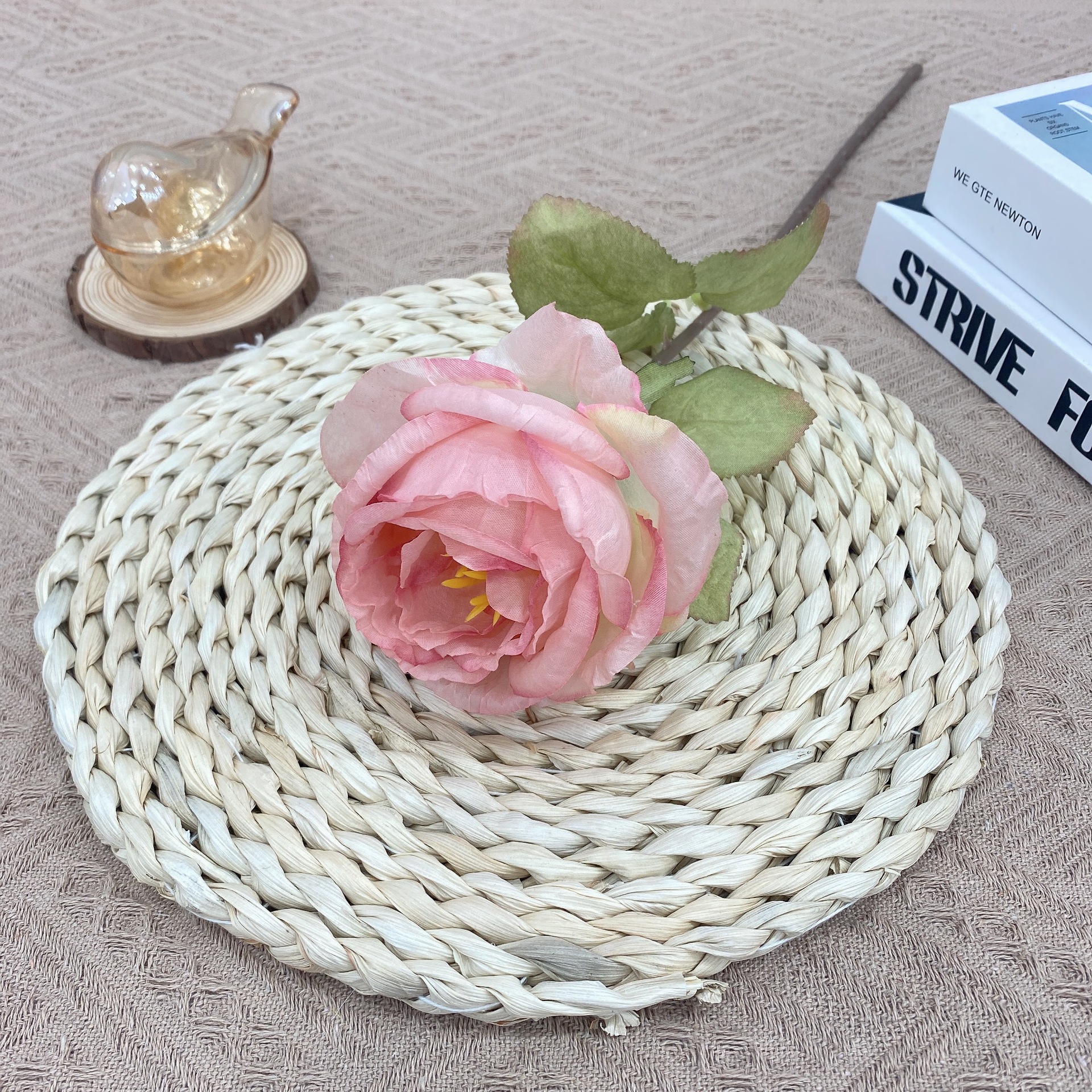 Other Simulation Crafts Simulation European Single Rose Cross-Border Wedding Home Artificial Decorative Flowers Application Scenario