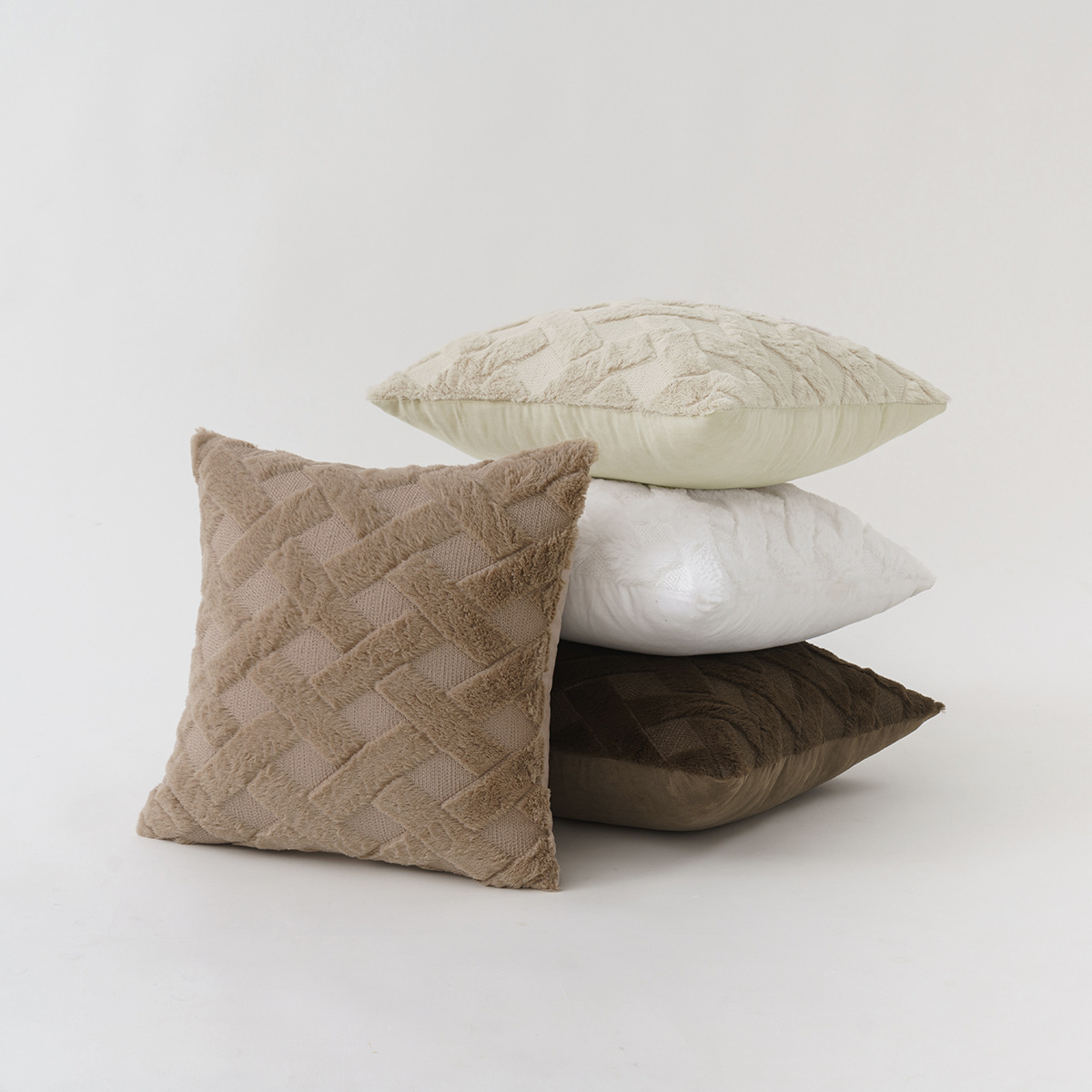 pv embroidered short fleece X-shaped soft, best-selling on Amazon, ins Nordic-style cushion, backrest, pillow and pillowcase Specification image