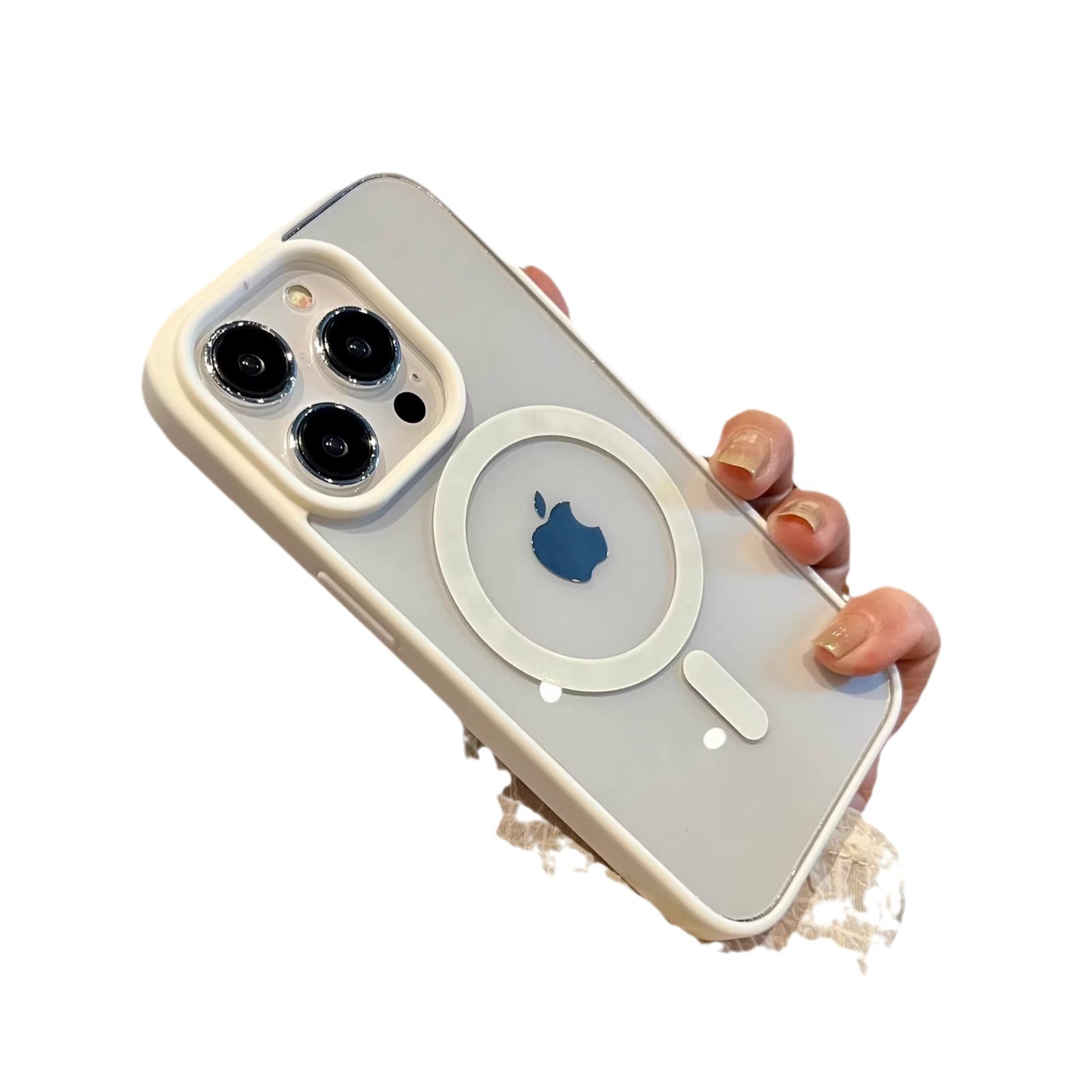 马卡龙硅胶适用iPhone15手机壳亚克力磁吸充电苹果14防摔透明硬套详情图5