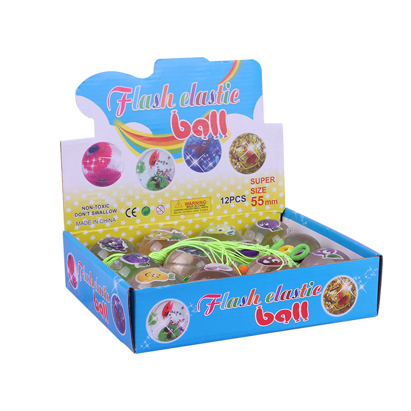 Glittering crystal balls, luminous elastic balls, children's jumping balls, glittering children's toys, wholesale from street stalls Item Picture