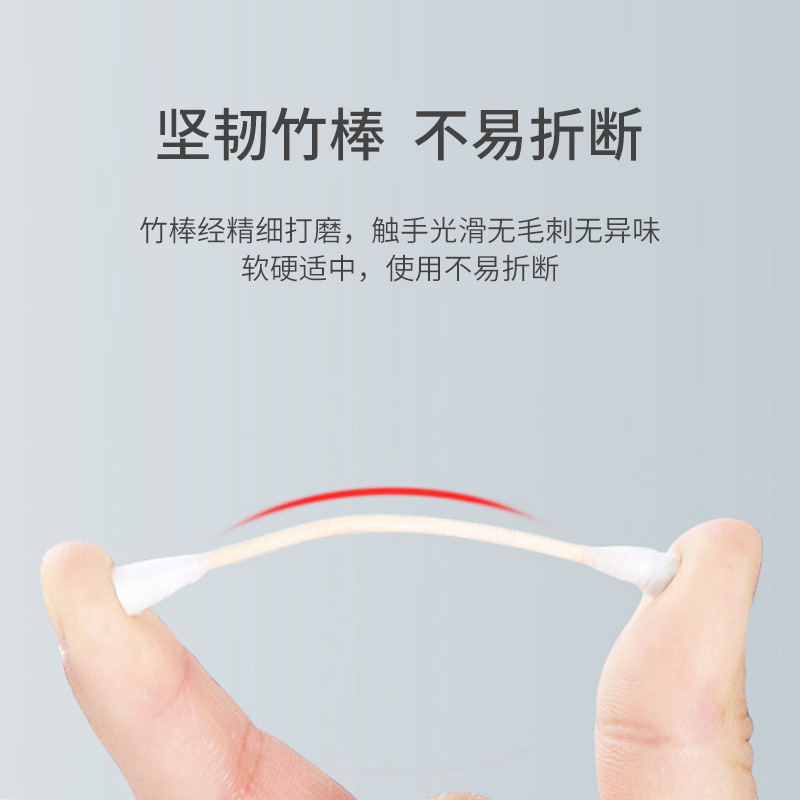 Bamboo Cotton Swab Wholesale Large Double Head Multi-Functional Box Cotton Swab Disposable Makeup Cotton Swab Earspoon Tampon Stick Application Scenario