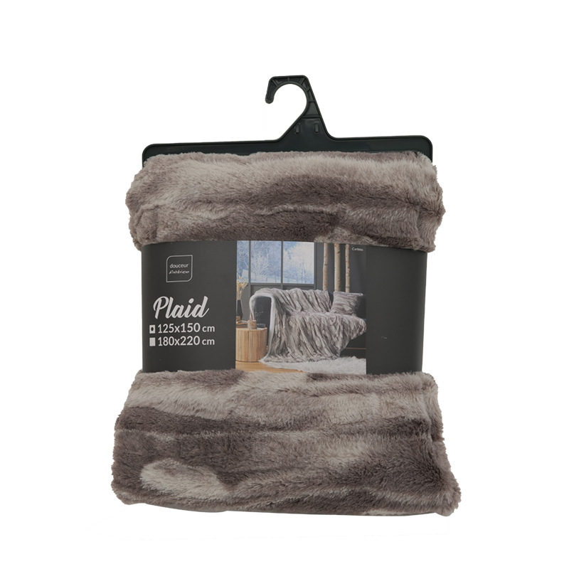 Printed Brushed Pv Fleece Double Blanket Tv Blanket Air Conditioning Blanket Office Blanket Autumn And Winter Warm Blanket Item Picture