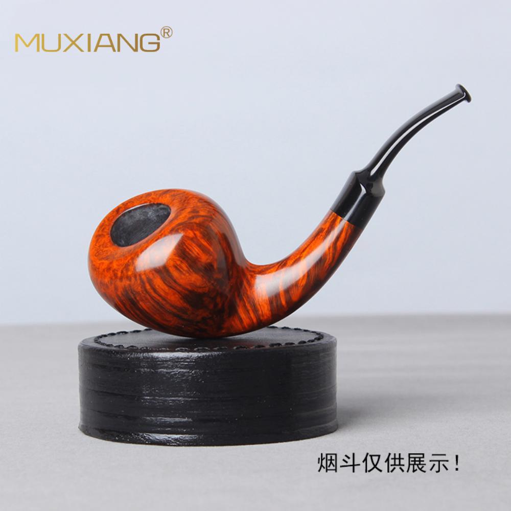 木香牛皮磁性烟斗架单斗架烟斗配件创意便携式斗座烟斗展示架代发