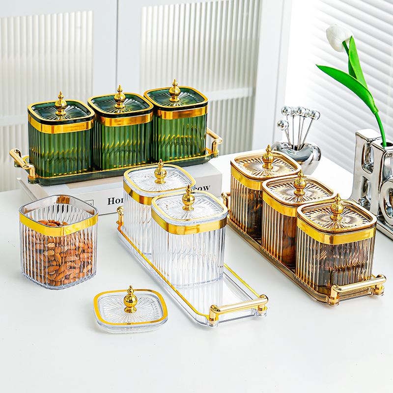 Light Luxury Seasoning Jar Ins Wind Set Seasoning Jar Household Plastic Seasoning Box Storage Box Kitchen Supplies Salt Shaker Specification drawing
