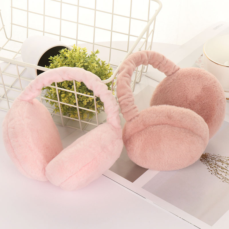 Winter women's folding ear cups, simple hamburger warm ear covers, cute female student ear bags, warm ear protectors and ear caps Application Scenario