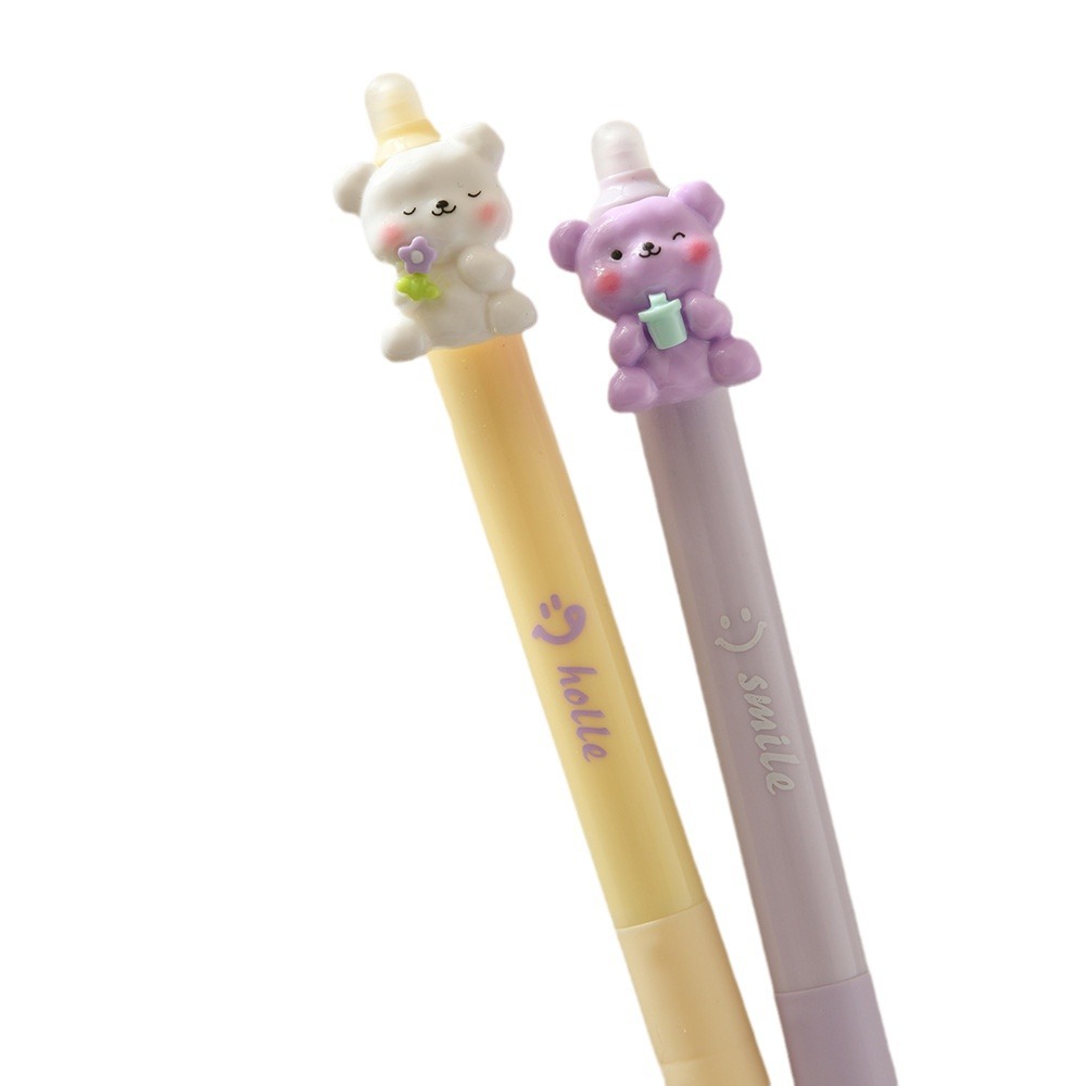 Chenxi Little Bear is so good. It can be erased by pressing. The gel pen has a soft grip and a crystal blue core. It has a high appearance level. The practice pen ST is very smooth Item Picture