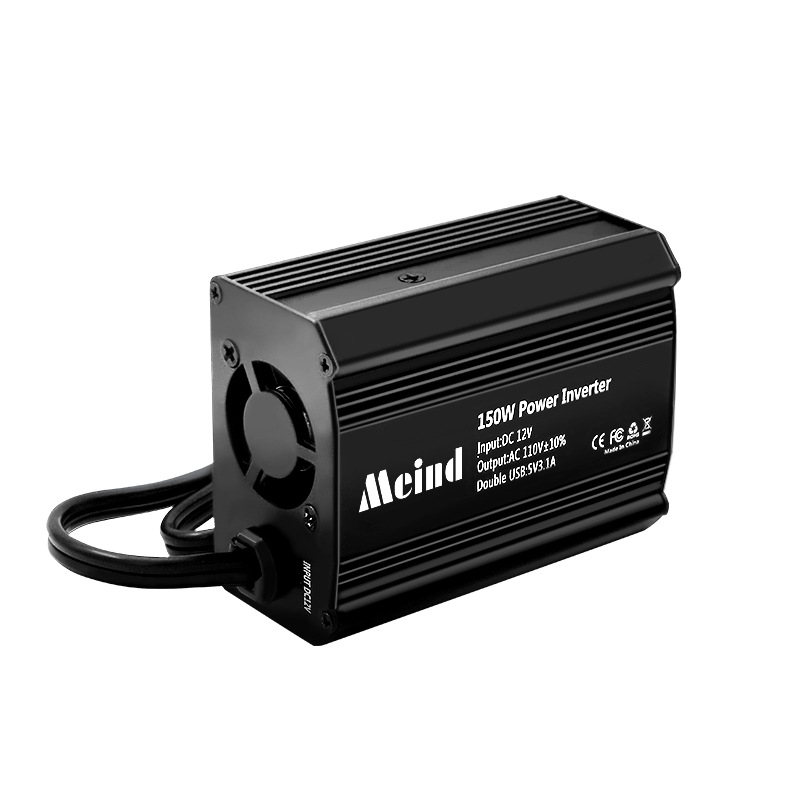 The best-selling meind car inverter 150W DC12VAC110V dual USB5V3.1A correction wave Item Picture