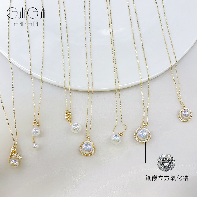 S925 silver necklace Mermaids series fashion everything with a niche design sense of advanced collarbone chain necklaces female wholesale details Picture