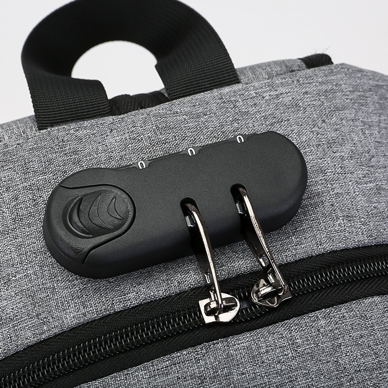 Mochila de estudiante usb recargable mochila de escuela adolescente computadora mochila antirrobo viajes al aire libre hombres y mujeres moda al por mayor Specification image