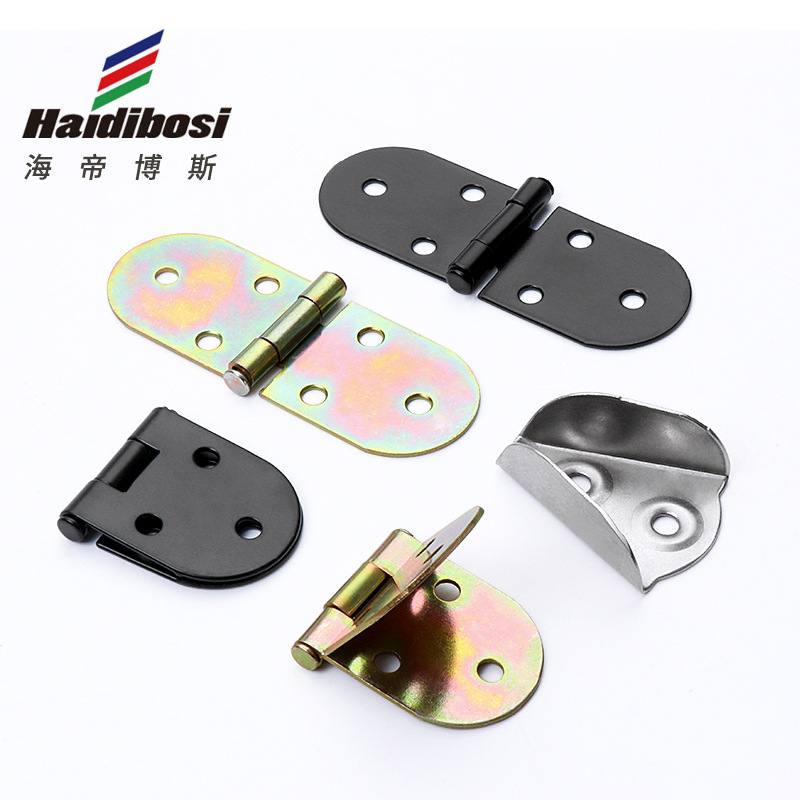 台面合页铁腰铰 圆角餐台暗藏桌台面折叠翻板铰链 工厂批发V型托