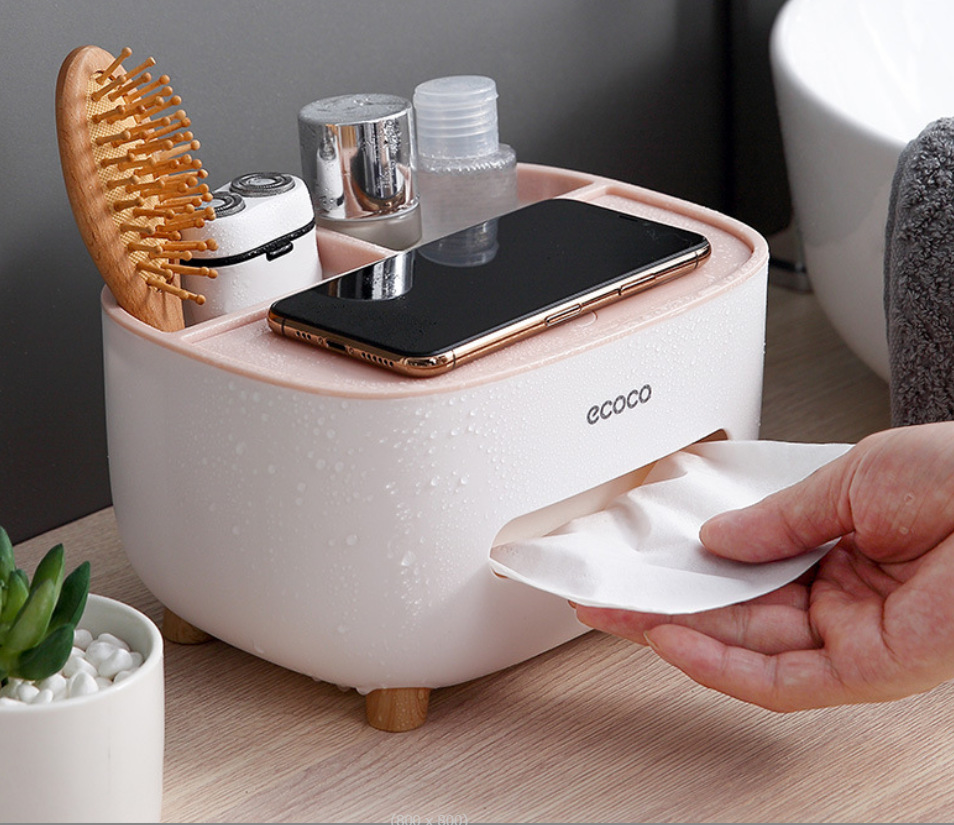 Desktop tissue box for storage details Picture