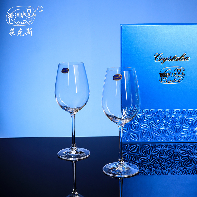 捷克进口水晶红酒杯莱克斯葡萄酒杯结婚香槟杯送礼商务礼品高脚杯