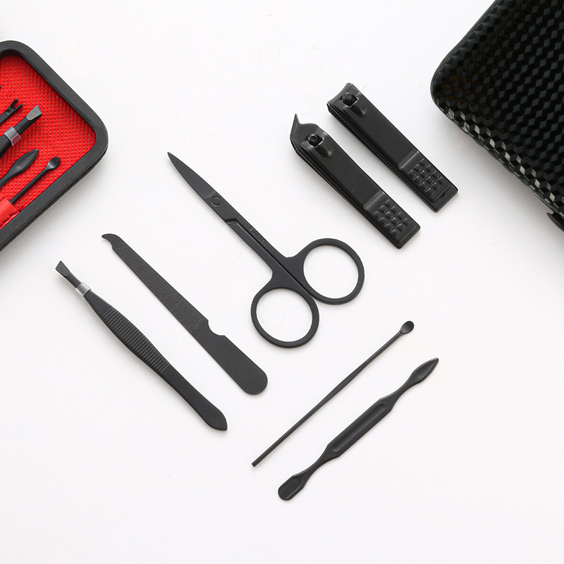 Black nail clipper set, nail decoration tools, German nail clippers, convenient nail clippers, pedicure knives, nail clipper set, shanilak Specification image
