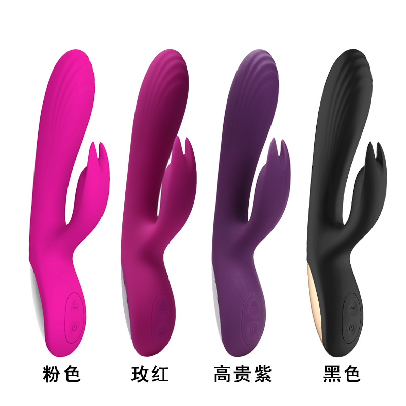 Double vibration rod women's appliance vibration rod USB charging adult sex toy full figure