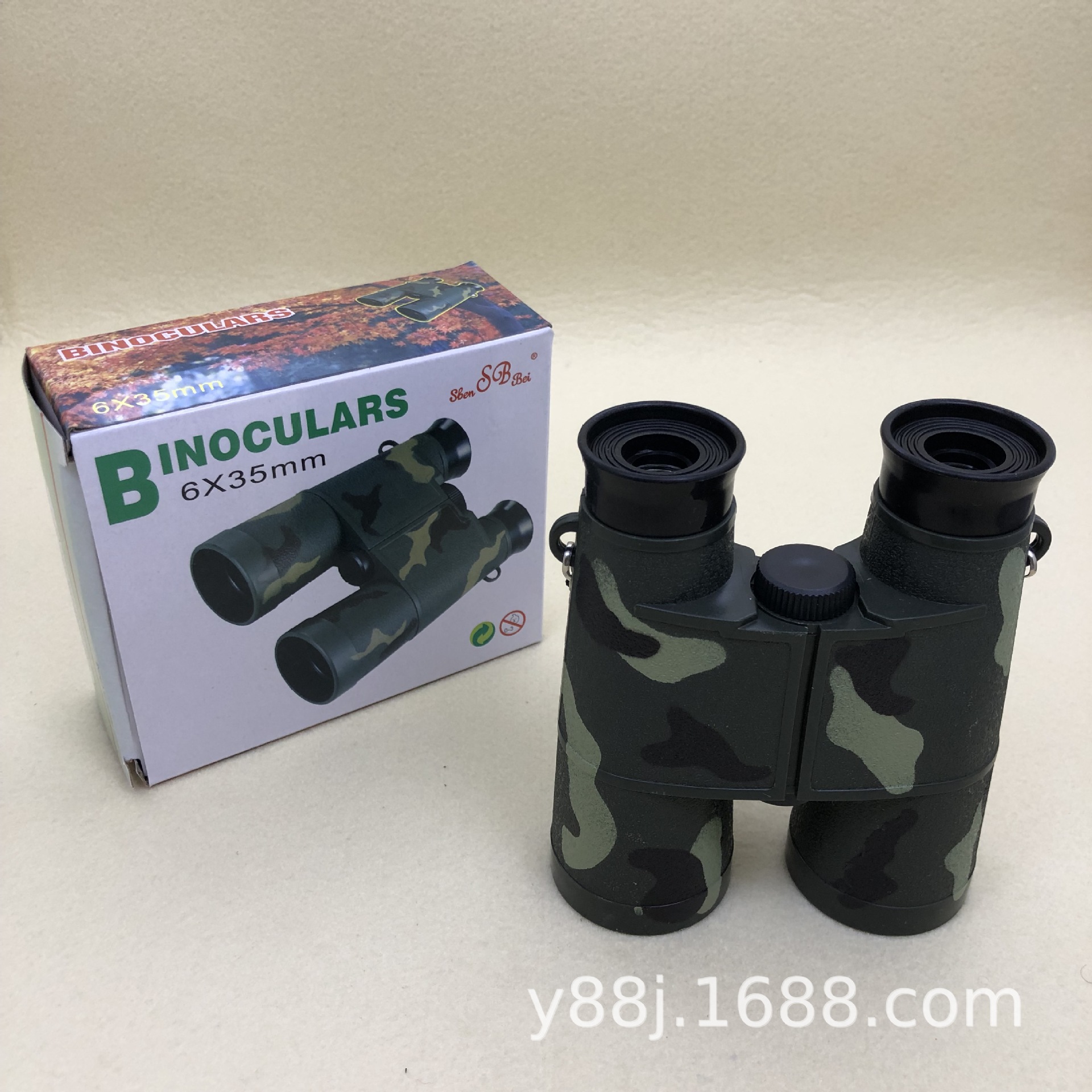6X35 large high-definition camouflage plastic children's toy gift telescope