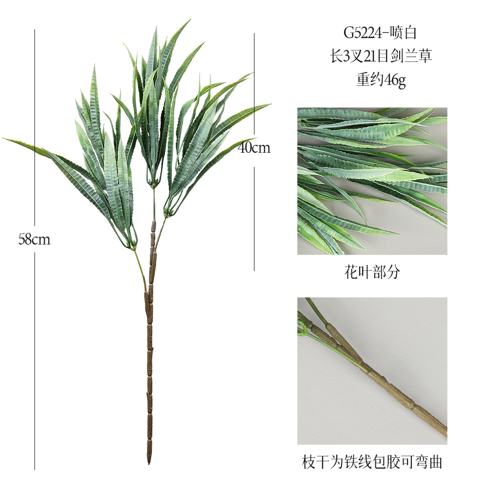 Gladiolus, a single long-stemmed artificial plant, is suitable for outdoor flower art, soft decoration, landscaping, artificial flowers, and fogged home decoration