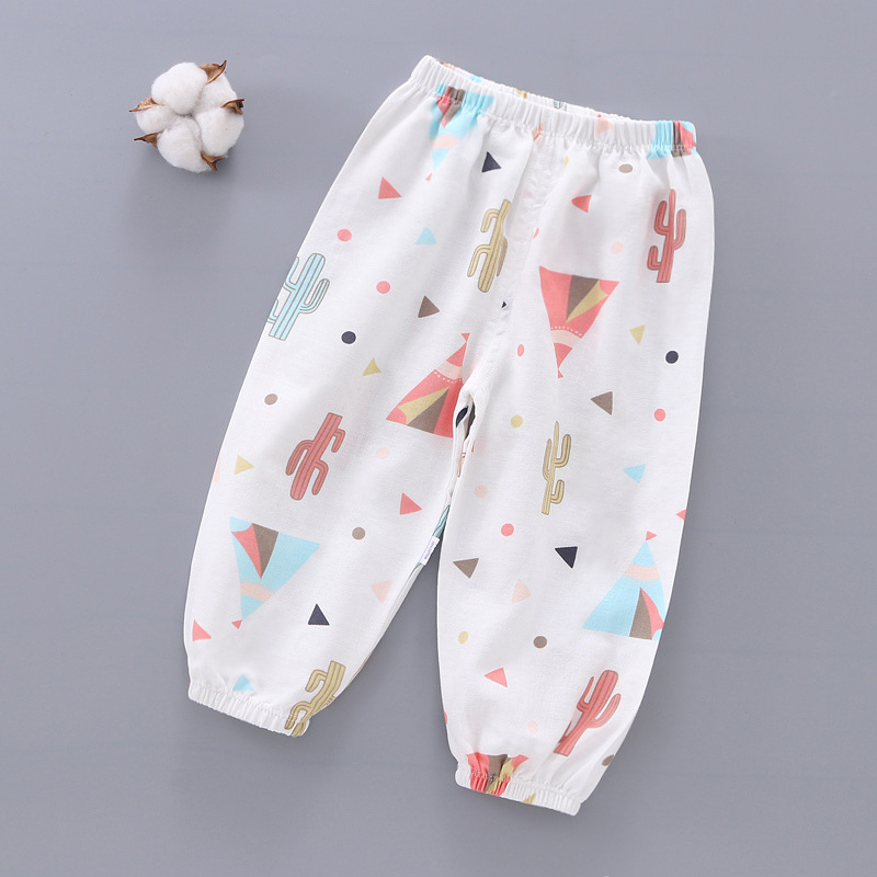 Pure cotton gauze children's mosquito repellent pants, ultra-thin pants, baby lantern pants, summer children's clothing, new bestsellers in 2024 Specification image
