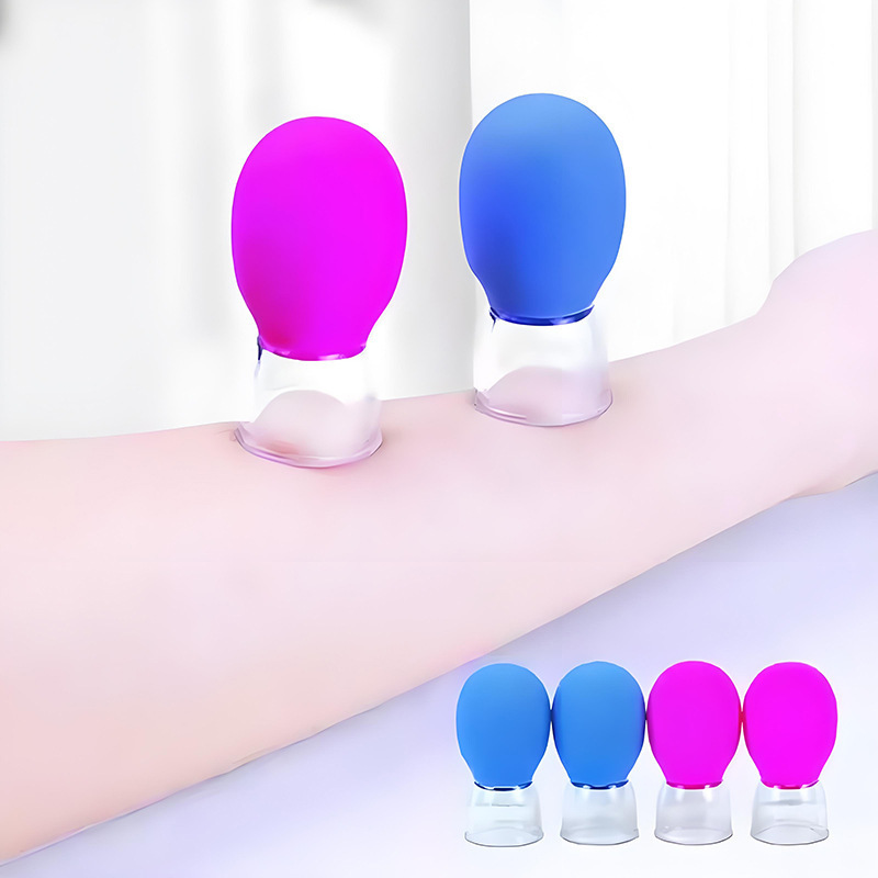 Facial silicone cupping device, cupping cup, facial gua sha beauty cup, lifting tool, vacuum glass negative pressure cup for gua sha details Picture