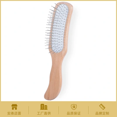 Factory Customized Wooden Air Cushion Comb Curved Handle Massage Comb Air Bag Hair Comb Can Be Engraved Quality Goods