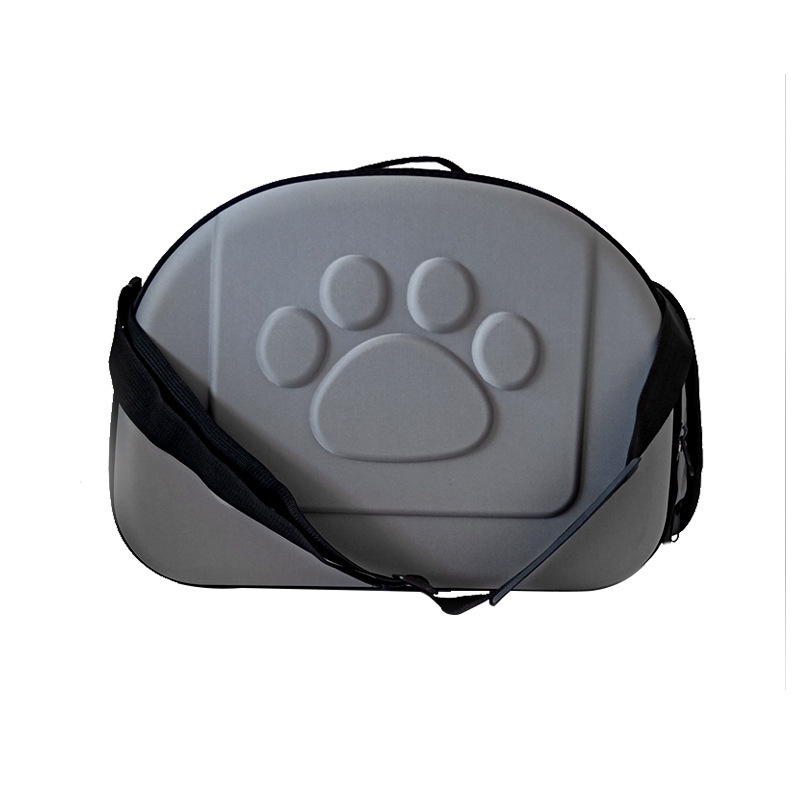 新款针织布EVA宠物包单肩斜挎手提猫包狗包多孔透气外出便携背包图