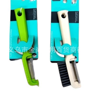 Household kitchen two-in-one with brush peeler, stove dead corner cleaning brush, potato multi-functional peeler Item Picture