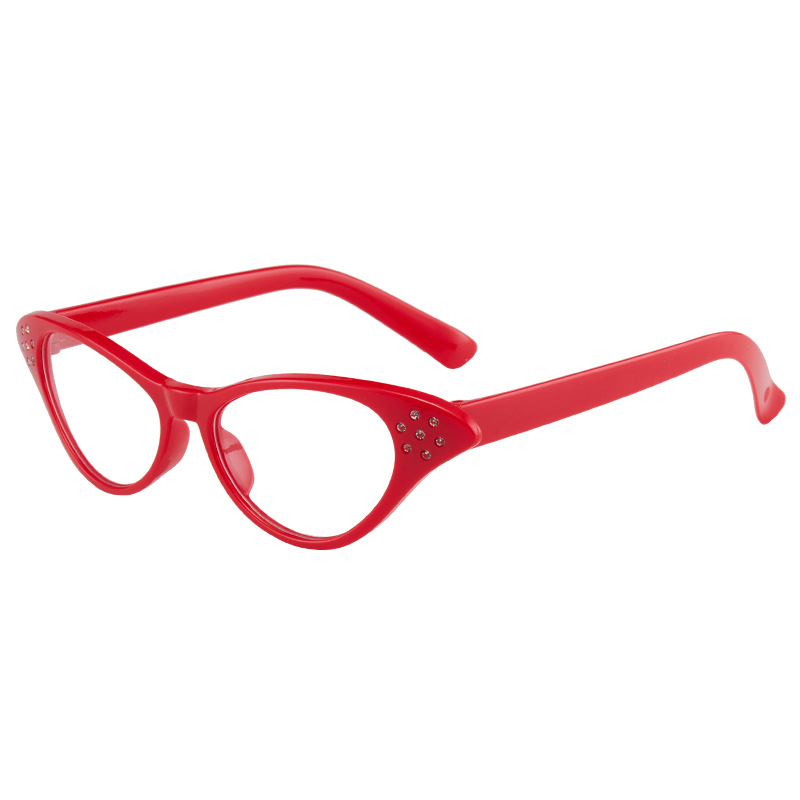 Wholesale of adult and children's glasses in 2026, Korean version, men's and women's retro glasses, cat-eye decorative flat glasses, plum blossom Item Picture