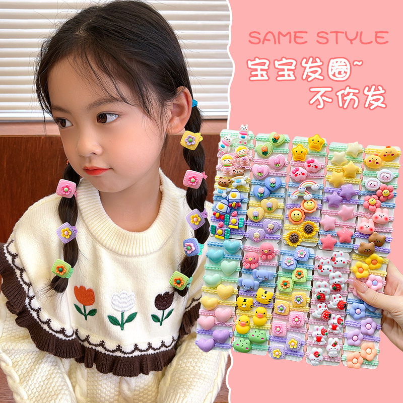 Girls' Hair Accessories Spring Color Skirt Skirt Headband Cute Cartoon Rubber Band Hair Band Small Thumb Headband Headband For Children details Picture