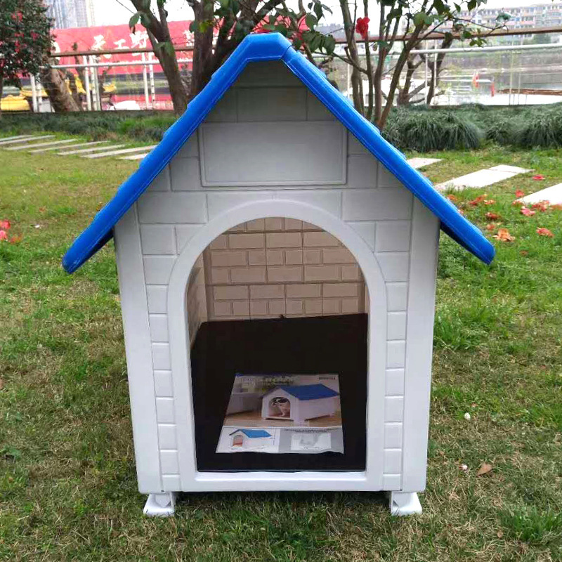 New PP material small pet villa, pet plastic house, dog bed, disassembly and cleaning, pet bed, pet plastic bed Specification image
