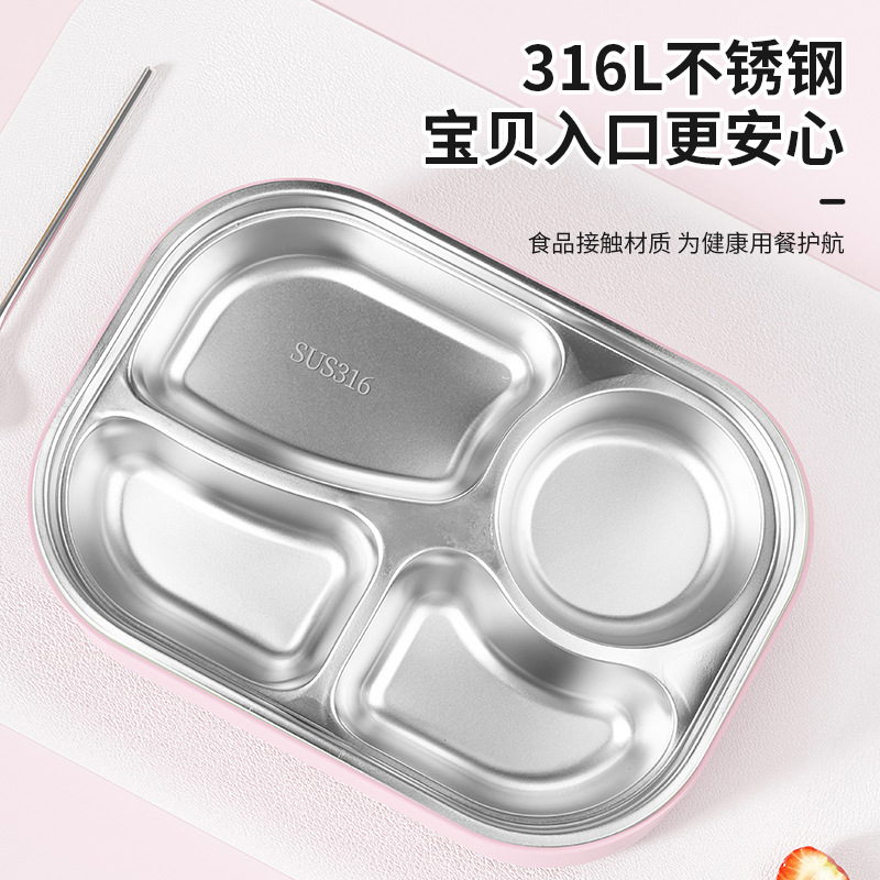 Amazon cross-border 316 stainless steel insulated lunch box, convenient student lunch box for work, microwave and cafeteria lunch box Specification image