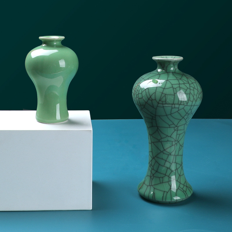 青瓷个性手工艺摆件小美人醉婉约典雅家居装饰品水培花插陶瓷花器详情图2