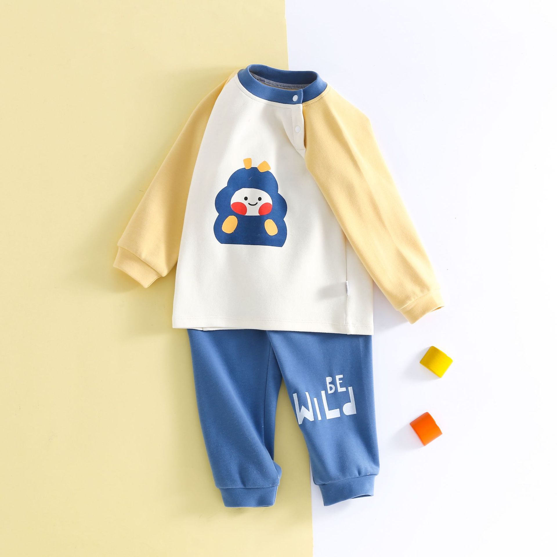 New children's thermal underwear and long Johns set for autumn and winter, boneless undergarments for 1-5 years old babies Specification image