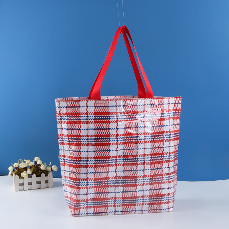 Customized PP hand-held woven bags, waterproof laminated gift bags, color-printed advertising shopping bags, eco-friendly snake skin bags, composite bags details Picture