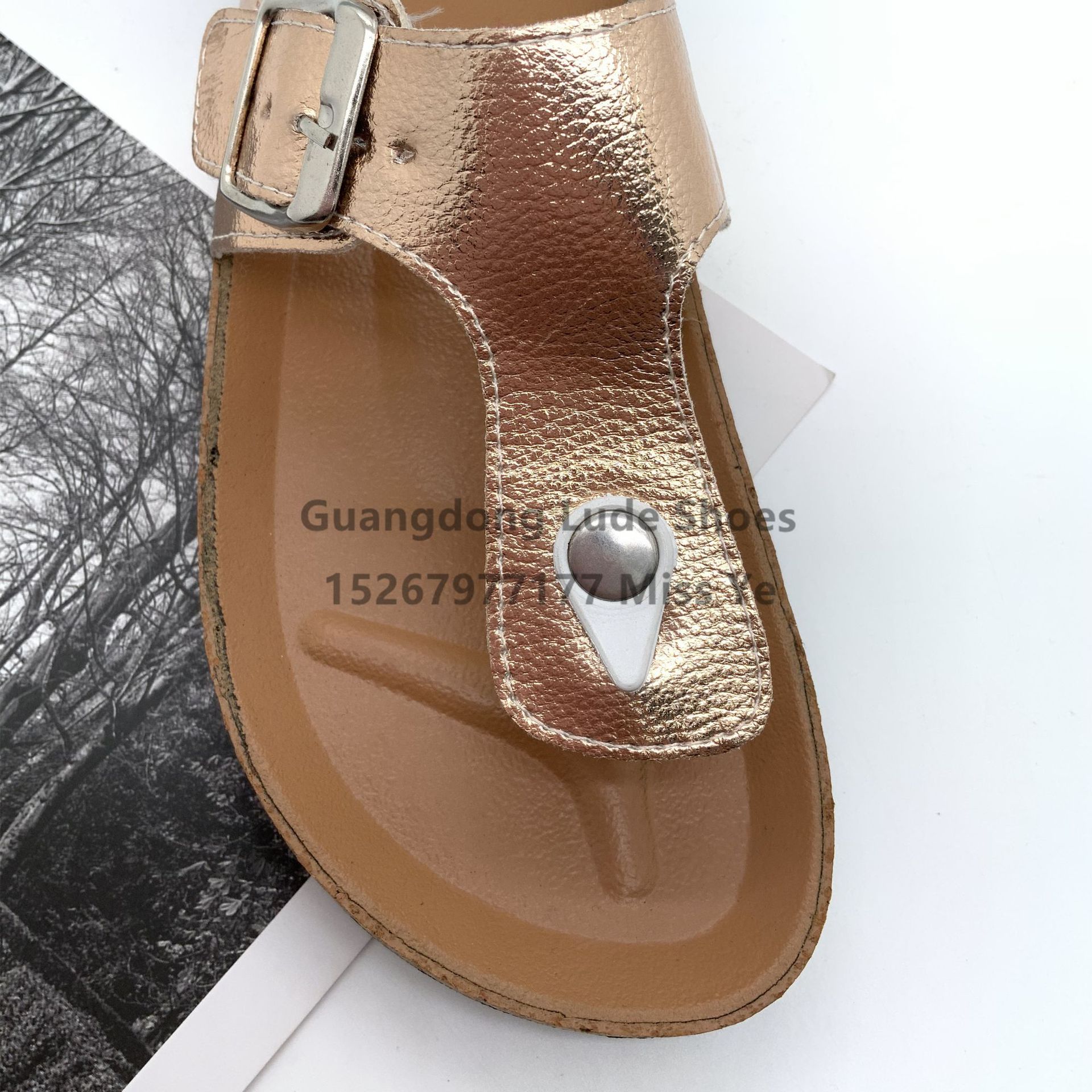 Summer New Women's Platform Slippers T Type Slippers Outside To Wear Craft Shoes Guangzhou Women's Shoes Casual Slippers Specification drawing