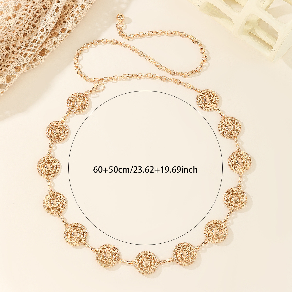 Cross-border bestseller Bohemian-style metal waist accessory, coin waist chain for women, retro ethnic style fashionable waist chain for women pic 12