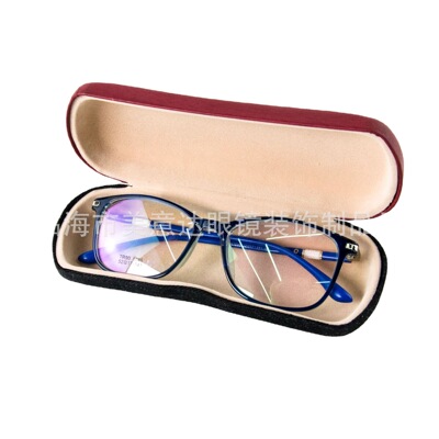木纹皮质光学镜眼镜盒学生近视眼镜老花眼镜盒详情图2