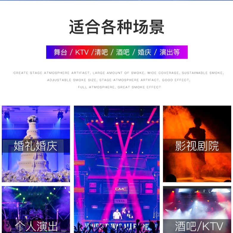 Cross-border hot sales 12 LED lamp plastic mini full color wedding bar KTV background light stage dyeing light Application Scenario