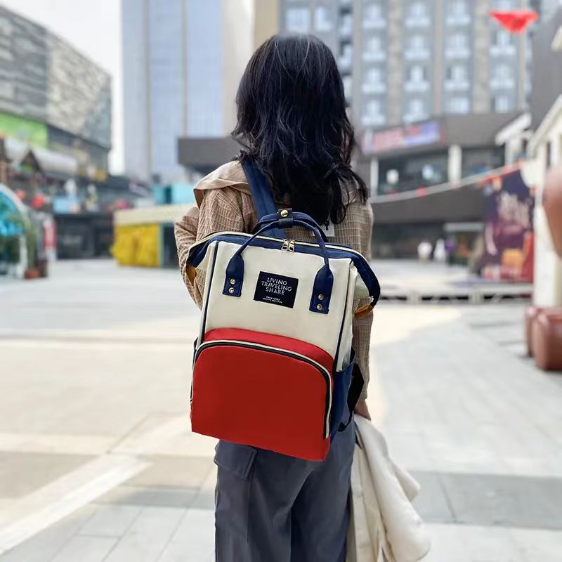 Factory direct sales: Fashionable mom bag, backpack, multi-functional and large-capacity, the same style as mom bag, baby bag, waterproof