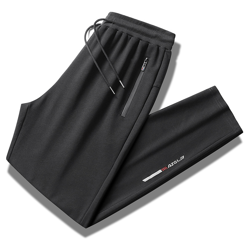 2023 Spring and Autumn new men's casual pants, cotton Korean-style trendy sporty long pants, plus-size men's pants, fat men's wear